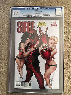 Siege 3 CGC 94 Campbell Deadpool variant  Yeah its rare