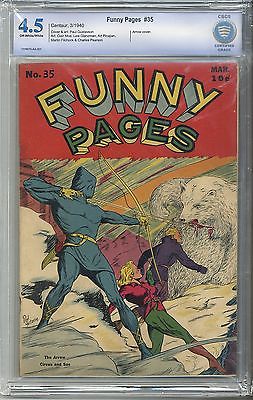 FUNNY PAGES 35 45 CBCS NOT CGC CENTAUR COMICS FREE SHIP