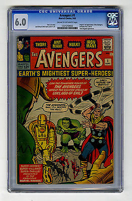 Avengers 1 CGC 60 Origin  1st Iron Man Thor Hulk Marvel Silver Age Comic