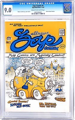  UNDERGROUND COMIC ZAP COMIX 1 CGC 90 1ST PRINT R CRUMB PLYMELL EDITION