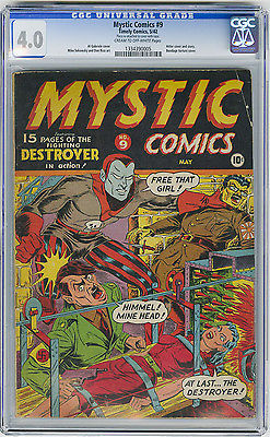Mystic Comics 9 CGC 40 Hitler Torture Bondage cover WWII Timely Golden Age