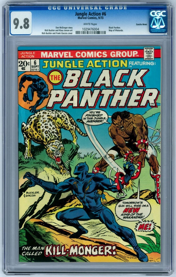 JUNGLE ACTION 6 Marvel CGC 98 BLACK PANTHER 1st solo 1st app Killmonger