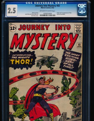 Journey Into Mystery  83  1st Thor CGC 25 OWWHITE Pgs