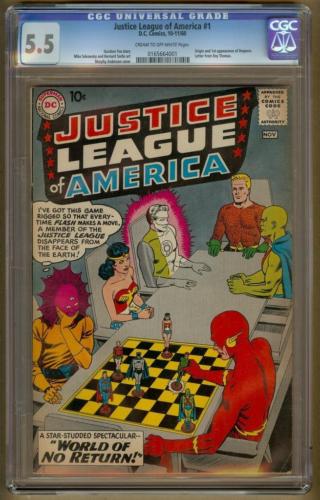 Justice League of America 1 CGC 55 COW  Origin  1st Despero Batman Superman