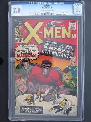 XMen 4 MARVEL 1964  CGC 70 FNVF  1st Apps of Quicksilver  Scarlet Witch