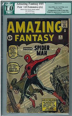 Amazing Fantasy Spiderman 15 PGX 10 Restored OW Pages  Former CGC 05