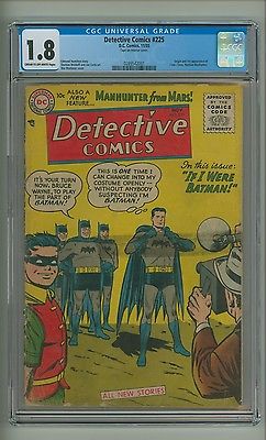 Detective Comics 225 CGC 18 COW pgs Origin1st app Jonn Jonzz c07799