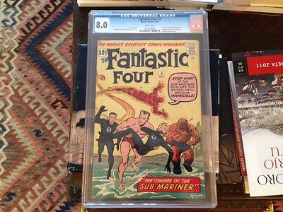 Fantastic Four 4 May 1962 Marvel CGC 80 1st Siver Age app of SubMariner