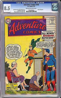 Adventure Comics 260 High Grade 1st Silver Age Aquaman Origin DC 1959 CGC 85