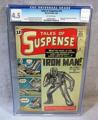 TALES OF SUSPENSE 39 Iron Man 1st app  origin CGC 45 Marvel Comics 1963