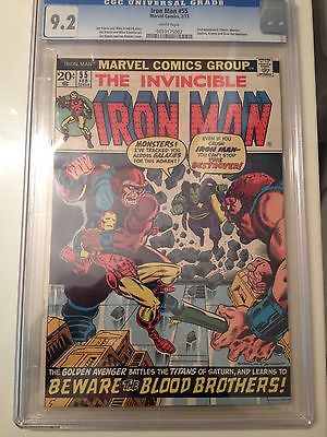 Iron Man 55 CGC 92 White Pages Unrestored First Thanos Drax