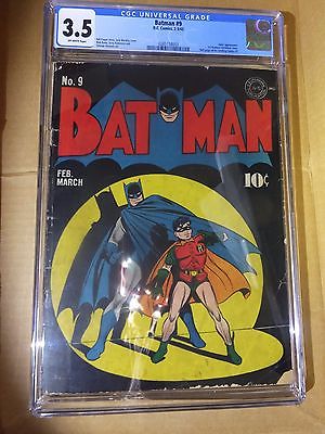 Batman No 9 FebruaryMarch 1942  CGC 35 First time on the market 