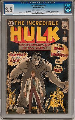 Incredible Hulk 1 CGC 35 COW Origin and 1st appearance of the Hulk 