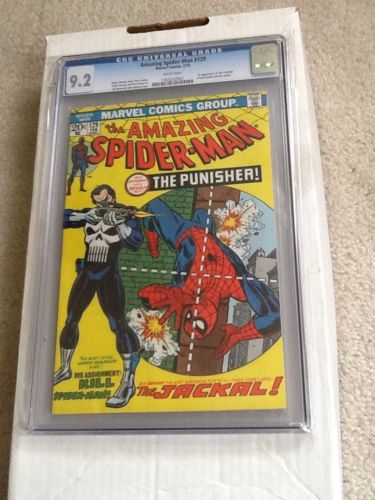 The Amazing SpiderMan 129 Feb 1974 Marvel CGC 92 WHITE PAGES 1st PUNISHER