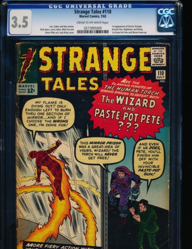 Strange Tales  110  1st Dr Strange CGC 35 CREAMOW Pgs