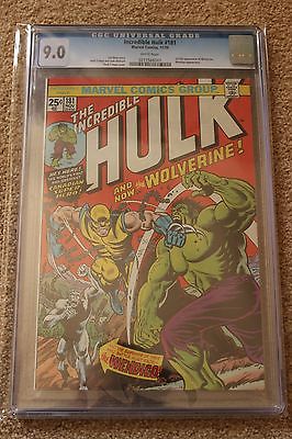 Incredible Hulk 181 CGC 90 Universal WHITE PAGES 1st Appearance of Wolverine