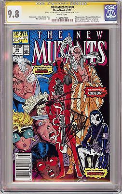 NEW MUTANTS 98 1991 CGC 98 SS Signed Stan Lee Rob Liefeld Deadpool Bonus