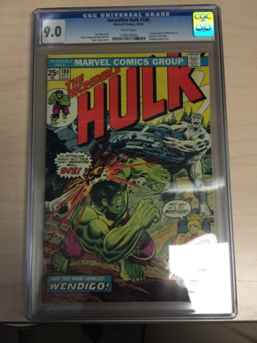 Incredible Hulk 180 CGC 90 Hulk 181 CGC 40 SS Trimpe Lee Wein and Romita  