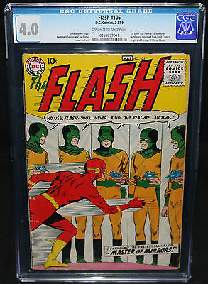 Flash 105  1st Silver Age Flash in His Own Title  CGC Grade 40  1959