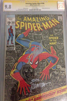 Amazing SpiderMan 100 CGC SS 98 STAN LEE JOHN ROMITA RARE
