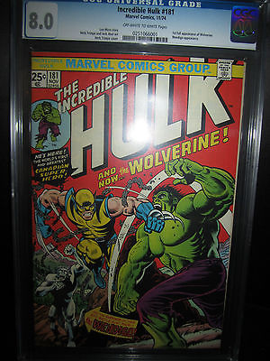 INCREDIBLE HULK 181 CGC 80 OFFWHITE TO WHITE PAGES 1ST APPEARANCE WOLVERINE 