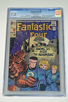 Fantastic Four 45 CGC 70 OW 1st Inhumans appearance Hot Book
