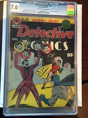 Detective Comics 62 CGC 70 Classic Joker Cover