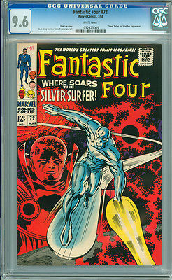 Fantastic Four 72 CGC 96 NM White Pages Marvel 1968 Silver Surfer Cover