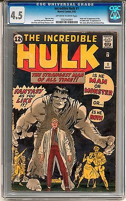 Incredible Hulk 1 CGC 45 OWW Origin  1st Appearance of the Hulk Avengers 