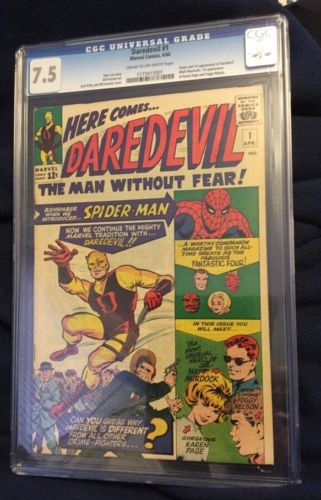 Daredevil Comic Book Number 1 CGC Graded 75 RARE KEY ISSUE