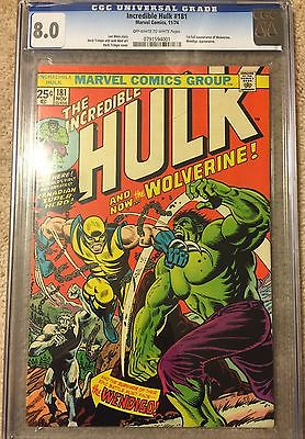 Incredible Hulk 181  CGC 80  1st Wolverine First Apperance