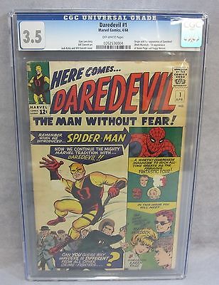 DAREDEVIL 1 Matt Murdock Origin  1st App CGC 35 VG  Marvel Comics 1964