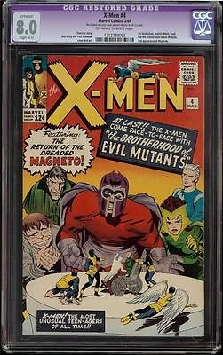 Xmen 4 CGC 80 OWW Slight A1 1st Quicksilver and Scarlet Witch 2nd Magneto