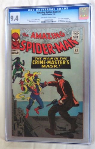 AMAZING SPIDERMAN 26 CGC 94 NEAR MINT 1965 OW  WHITE PAGES 