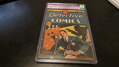 Detective Comics 26 DC Comics 1939 Golden Age Banner for Batman next CGC 15