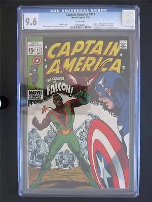 Captain America 117 MARVEL 1969 NEAR MINT CGC 96 NM 1st App  ORIGIN Falcon