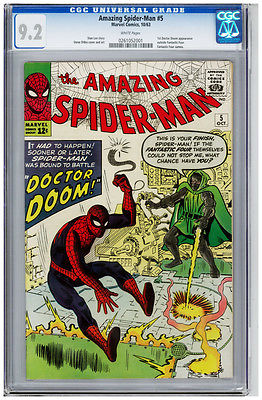 Amazing SpiderMan 5 CGC 92 White pages Looks like a 96