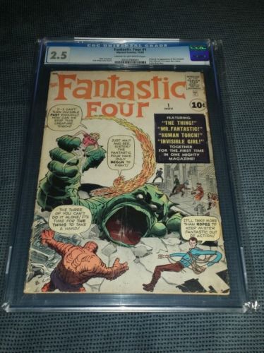 Fantastic Four 1 CGC 25 CROW SUPER RARE  KEY BOOK 1st Appearance 