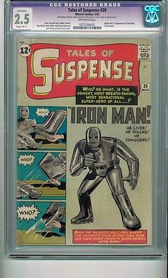 Tales of Suspense  39 CGC 25 OW Pages Slight B1 Restoration Marvel Iron Man