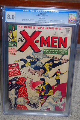 XMen 1 CGC 80 Marvel 1963 Wolverine WHITE PAGES See Scans B8 801 cm