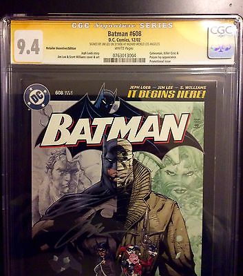 Batman 608 cgc 94 RRP Retailer variant Harley QuinnSupermanJim Lee Sig HUSH