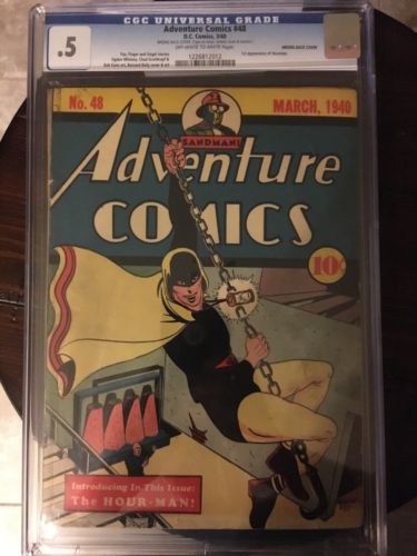 DC Golden Age Adventure 48 CGC 5 Not CBCS  1st Hour man