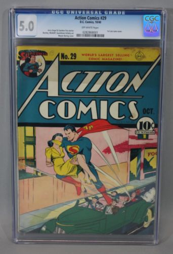 CGC Graded 50 1940 29 ACTION COMICS Superman DC Comic Book 1st Lois Lane Cover