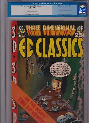 Three Dimensional EC Classics 1 Spring 1954 EC CGC 85 VF 2nd highest grade