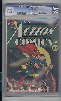 ACTION 26    CGC  75   VF  UNIVERSAL OW TO WHITE  VERY  EARLY SUPERMAN