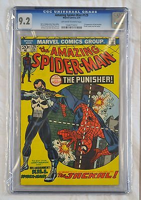 Amazing Spiderman 129 1974 CGC 92 OWWP 1st App of the Punisher  Jackal NM