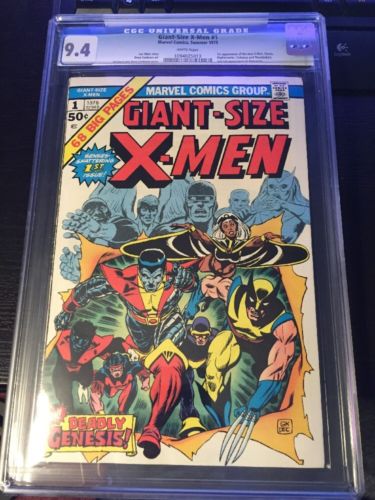 GiantSize XMen 1 CGC 94 White Pgs July 1975 Marvel 1st App New 2nd Wolverine