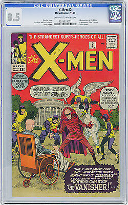 XMen 2 CGC 85 OWWHITE 1st app Vanisher Kirby Stan Lee Marvel Silver Comic