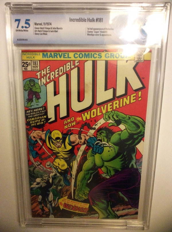 Incredible Hulk  181 CBCS 75 1st Wolverine Movie soon cgc it Unrestored