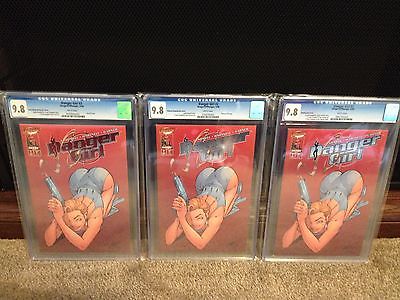 3 Danger Girl 2 Smoking Gun CGC 98 Ruby Red Platinum Foil Image Cliffhanger